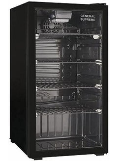 Buy General Supreme single door display refrigerator 72 liter capacity black in Saudi Arabia
