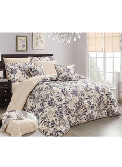 Buy 8-Piece Comforter Set Two-Sided Microfiber Double King Size 240x260 in Saudi Arabia