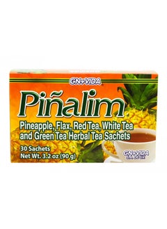 Buy Pinalim Tea/Te de Pinalim Mexican Version- Pineapple, Flax, Green Tea, White Tea - 30 Day Supply in UAE