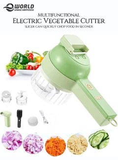 Buy 4 in 1 Electric USB Rechargeable Fruit Slicer and Vegetable Cutter in UAE