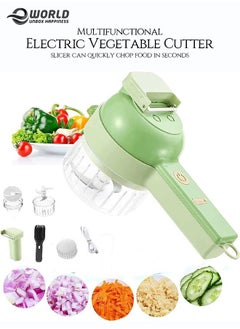 Buy 4 in 1 Electric USB Rechargeable Fruit Slicer and Vegetable Cutter in UAE