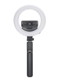 اشتري L07 عصا سيلفي لاسلكية تعمل بالبلوتوث قابلة للطي محمولة باليد عن بعد مع مصباح حلقي LED مقاس 5 بوصات للبث المباشر في الامارات