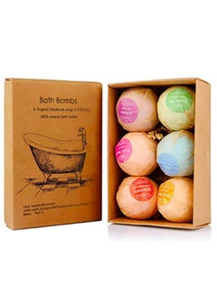 اشتري Bath Bombs Gift 6 Pack, Bath Bombs Large Organic & Natural Essential Oil Handmade Bath Bombs Gift Set Moisturize Dry Skin Bath Bombs في الامارات