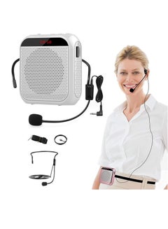 Buy Voice Amplifier with Wired Microphone Headset Portable Rechargeable PA System Speaker Personal Microphone Speech Amplifier Loudspeaker for Teachers Tour Guides and Coaches Metting and Yoga Fitness in Saudi Arabia