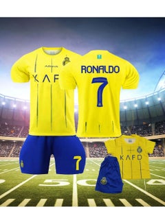 Buy 23-24 Saudi League Soccer Jersey, No. 7 Ronaldo Jersey, Jersey and Shorts Set, Suitable for Children and Adults in UAE