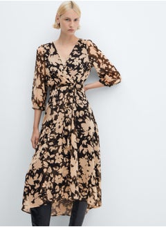 Buy Floral Print Wrap Dress in UAE