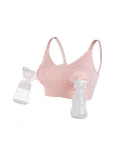 Buy Hands Free Pumping Bra, Adjustable Breast-Pump Holding and Nursing Bra,Pink(XL) in UAE