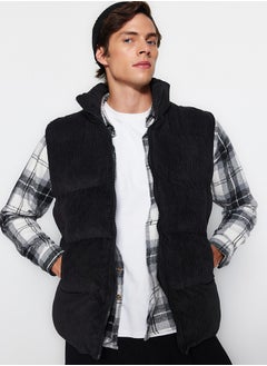 اشتري Black Men's Regular Fit Winter Velvet Vest TMNAW23YE00013 في مصر