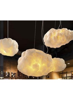 Buy Modern Ceiling Hanging Lights Creative Cloud Shaped Floating Cloud Pendant Chandeliers Ideal for Living Rooms, Restaurants, Bars, and Kindergarten Decor.(30 x20x15cm) in UAE