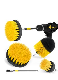 اشتري Drill Brush Accessories Set, 4Pack Drill Brush Power Scrubber Cleaning Brush,All Purpose Scrub Brushes Kit, Scrubbing Brush Drill Attachment, for Grout, Floor, Tub, Shower, Bathroom Kitchen Car في الامارات