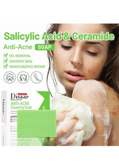 Buy Salicylic Acid Scrub Soap, Back Acne Lighten, Softening Skin, Removing Acne, Exfoliating, Desalting Acne Mark Moisturizing Skin Cleansing Soap Shower Soap in Saudi Arabia