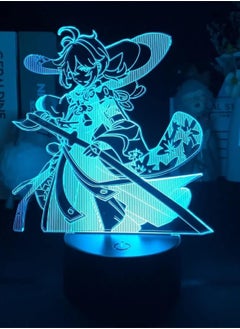 Buy Multicolour Genshin Impact Lamp Cool 3D Illusion Game Night Lamp Home Room Decor Acrylic LED Light Birthday Gift Lamps Kaedehara Kazuha in UAE