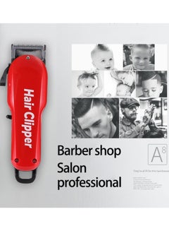 Buy Professional Hair Clipper for Men Electric High-Power Hair Salon Hair Trimmer Red in Saudi Arabia