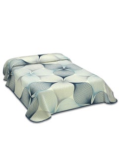 Buy MORA King Size Blanket 220x240CM - Luxurious Comfort in Blue, Beige & Burgundy (K58) in UAE