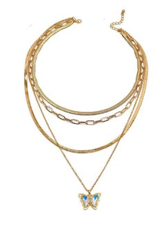 Buy Crystal Fly Necklace -Gold in Egypt