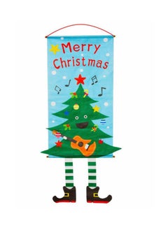 Buy Christmas Wall Art, Christmas Tree Wall Art, 115x40cm Christmas Flag, Hanging Cartoon Canvas Window Display Wall Decoration, Suitable for Indoor and Outdoor Decoration in UAE