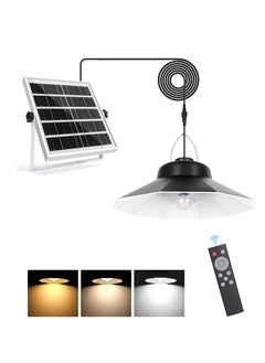 اشتري Solar Pendant Lights Solar Indoor/Outdoor Light with Motion Sensor, 5 Lighting Modes with Remote Control, 98 LED 1200LM Solar Powered Shed Lamp for Garage Shed Barn Gazebo Patio في الامارات