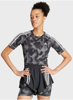 Buy 3 Stripes Own The Run All Over Printed T-Shirt in UAE