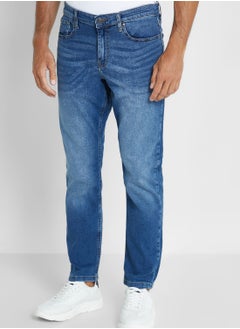 Buy Light Wash Straight Fit Jeans in Saudi Arabia