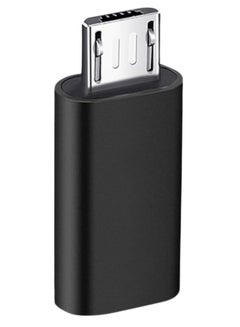 Buy USB C to Micro USB Adapter, USB Type C Female to Micro USB Male Adapter (Black) in UAE