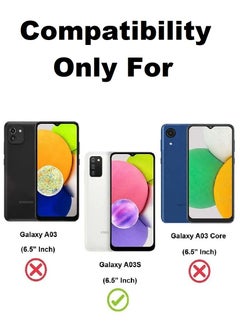 Buy 2 Pieces Tempered Glass Screen Protector 5D Designed For Samsung Galaxy A03s Full Glue Edge to Edge Full Screen Coverage And Bubble Free in UAE