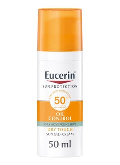 Buy Eucerin Sun Oil Control SPF 50+ Sunscreen Gel Cream With Dry Touch 50 ml in UAE