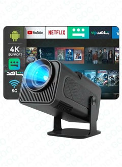 Buy Mini Andorid Portable Projector, Natvie 1080P Smart Projector FHD 4K Supported 300 ANSI Lumens With Wifi 6, Auto Keystone 180 Degree Rotation Home Theater Outdoor Video Projector PROJ-WO-88-AN Black in Saudi Arabia