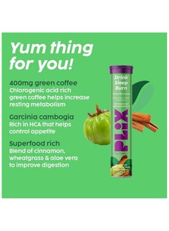 اشتري PLIX - حبوب القهوة الخضراء من ذا بلانت فيكس، 15 قرصًا فوارة لتحسين التمثيل الغذائي ومستويات الطاقة مع حبوب القهوة الخضراء، والغاركينيا كامبوجيا، ومستخلص القرفة وعشب القمح، (لفافة الليمون) في السعودية