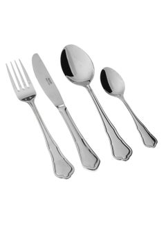 Buy 24 piece stainless steel cutlery set full silver in Saudi Arabia