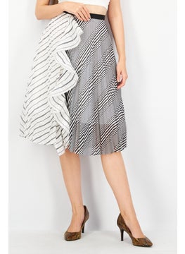 اشتري Women Stripe Midi Dress, Black/White في الامارات