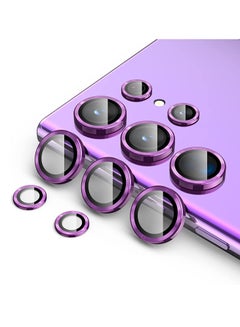 اشتري For Samsung Galaxy S22 Ultra Camera Protector Lens With Clear Tempered Glass Camera - Purple في مصر