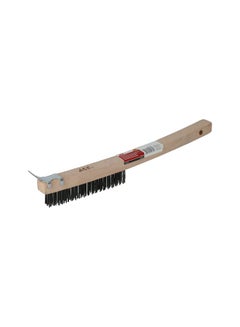 Buy Wire Brush with Beech Wood Beige and Black 13.75inch in Saudi Arabia