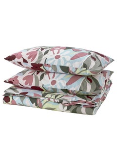 Buy Duvet Cover And 2 Pillowcases Multicolour/Floral Pattern 240X220/50X80 Cm in Saudi Arabia