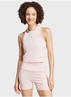 Buy Lounge Ribbed Cropped Tank Top in UAE