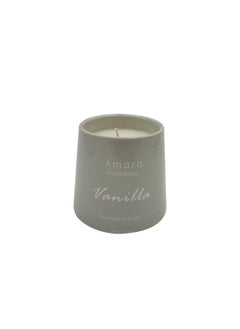 Buy AW23 Amara Ceramic Candle Vanilla Aromatherapy Ceramic With Wax Candles For Living Room Bed Room Kitchen Bathroom Home Decoration Gift L 7 x W 8.8 x H 8 cm White in UAE