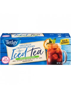 Buy Tetley Black Tea, Decaffeinated Iced Tea Blend, Family Size, Packaging May Vary, 24 Count (Pack of 6) in UAE