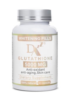 Buy Glutathione Whitening Pills - 60 Capsules 5000mg Glutathione - Effective Skin Lightening Supplement - Dark Spots, Melasma & Acne Scar Remover, Hyperpigmentation Treatment - Anti-Aging Antioxidant in Saudi Arabia