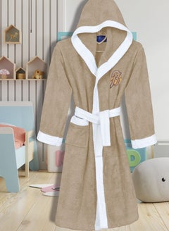 Buy Cotton children's bathrobe with a pocket for unisex, 100% Egyptian cotton, ultra-soft, highly water-absorbent, color-fast and modern, ideal for daily use, resorts and spas, size  2 in UAE