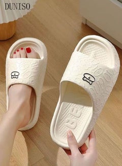Buy Slippers for Women Quick Drying Slide Sandal with Thick Sole Non-Slip Soft Shower Slippers Open Toe Spa Bath Pool Gym House Sandals for Indoor & Outdoor in UAE