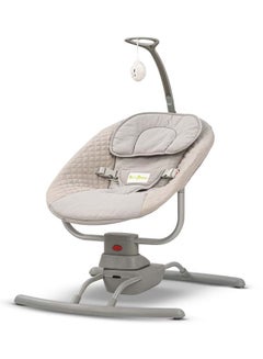 Buy Premium Automatic Electric Baby Swing Chair Cradle With 3 Adjustable Speed - Grey in UAE
