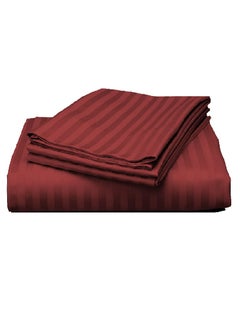 اشتري King Size Stripe Bed Sheet Set 100% Cotton Premium Quality 200x200+20cm في الامارات