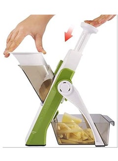 Buy Adjustable Slicer,Mandoline Slicer,Vegetable Slicer, Food Chopper,Vegetable Cutter,Quick Dicer Fruit French Fry Julienne in UAE