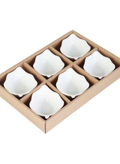 Buy Ceramic nut and cake mold set of 6-white-9 in Saudi Arabia