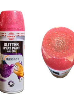 Buy Glitter Spray Paint Intense Shimmer Finish Multi Surface Sparkling Scrapbooking DIY Decorations Interior Use 400ML Various Colors (Red) Brand: Hasanat Essentials in UAE