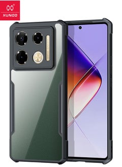 اشتري حافظة Infinix Note 40 Pro/40 Pro+، لوحة خلفية من الأكريليك الشفاف + غطاء إطار ناعم أسود من مادة TPU، غطاء حافظة معتمد مقاوم للسقوط من الدرجة العسكرية SGS لهاتف Infinix Note 40 Pro/40 Pro+ 5G في السعودية