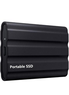 اشتري External Hard Drive, External Portable SSD, Computer Hard Drives, Ultra Slim USB 3.1 Type-C with USB-A, Easy to Carry Black في السعودية