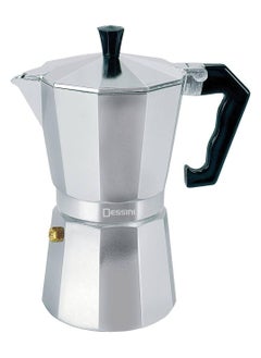 Buy Dessini aluminum 12cup coffee maker  600ml black/silver in UAE