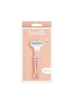 Buy Gillette Venus Smooth Sensitive Women Razor, 2 Counts in Saudi Arabia