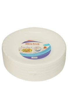 Buy IDEAL PACK FOAM PLATE. 9 INCH PACK OF 25 in UAE