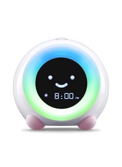 Buy Mella Ready To Rise Children S Sleep Trainer Night Light Sound Machine And Ok To Wake Alarm Clock For Toddlers And Kids - Blush Pink in UAE